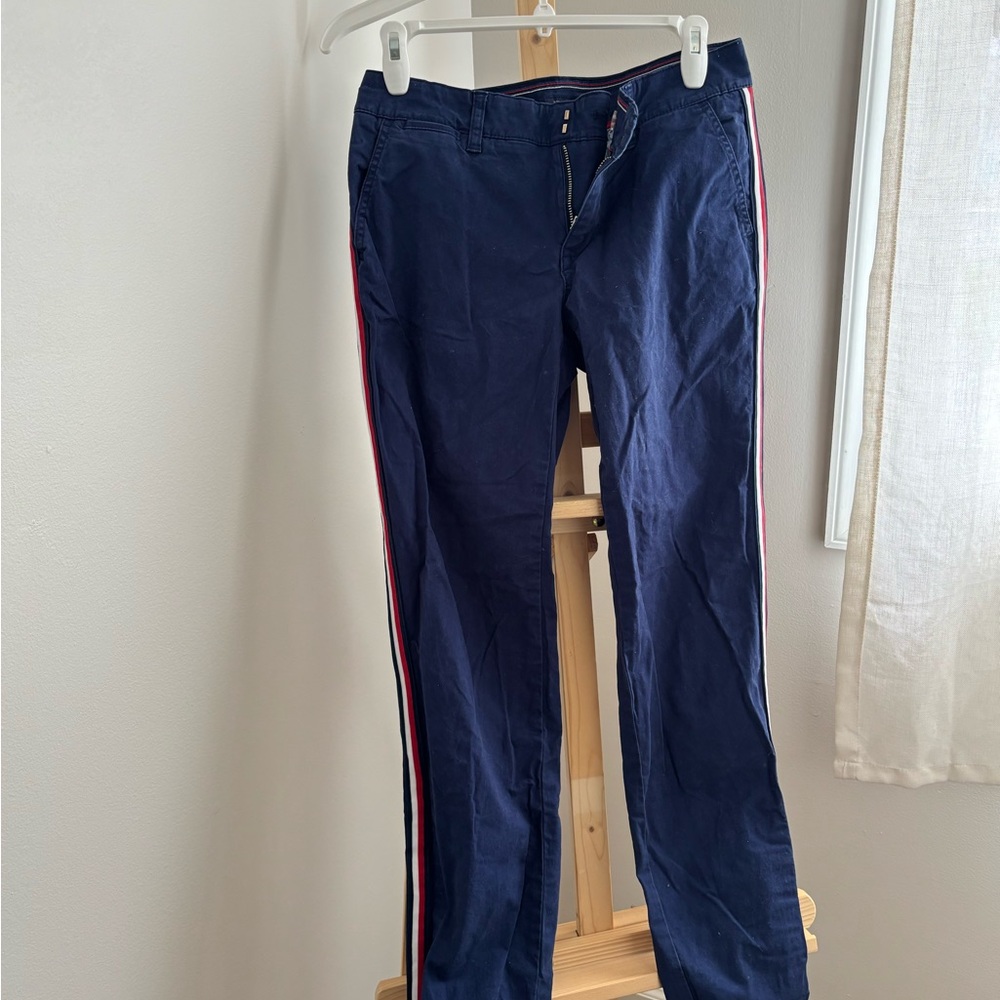 Tommy Hilfiger Blue and Red Chinos